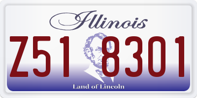 IL license plate Z518301