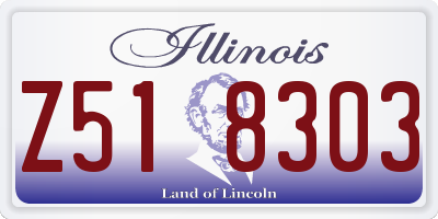 IL license plate Z518303