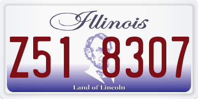 IL license plate Z518307