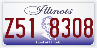 IL license plate Z518308