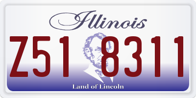 IL license plate Z518311