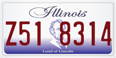 IL license plate Z518314