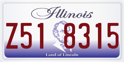 IL license plate Z518315