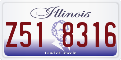 IL license plate Z518316