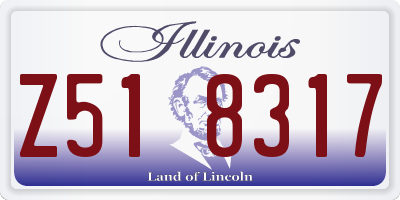 IL license plate Z518317
