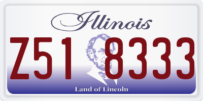 IL license plate Z518333