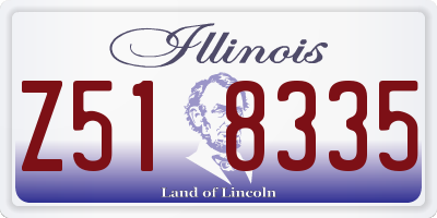 IL license plate Z518335