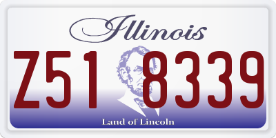 IL license plate Z518339