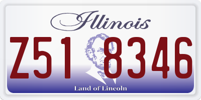 IL license plate Z518346