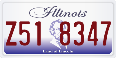 IL license plate Z518347