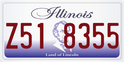 IL license plate Z518355