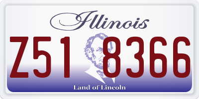 IL license plate Z518366
