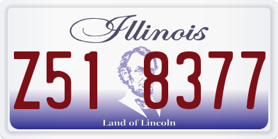 IL license plate Z518377