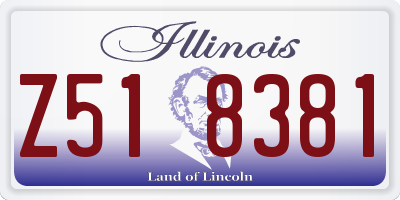 IL license plate Z518381