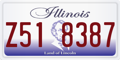 IL license plate Z518387