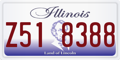 IL license plate Z518388