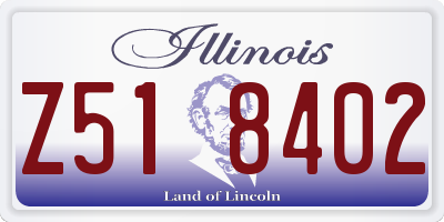 IL license plate Z518402