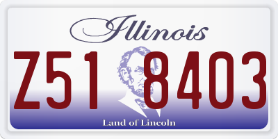 IL license plate Z518403