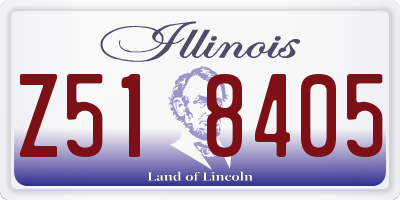 IL license plate Z518405
