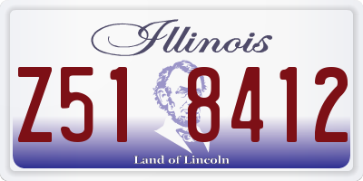 IL license plate Z518412