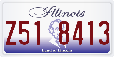 IL license plate Z518413