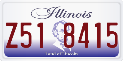 IL license plate Z518415