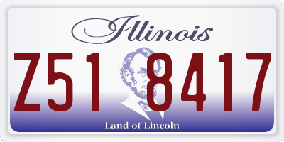 IL license plate Z518417