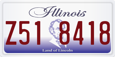 IL license plate Z518418