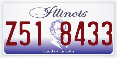 IL license plate Z518433