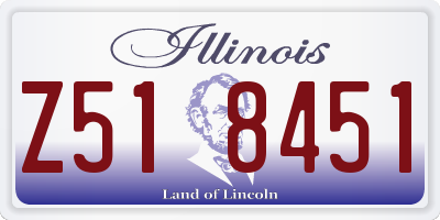 IL license plate Z518451
