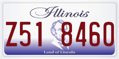 IL license plate Z518460