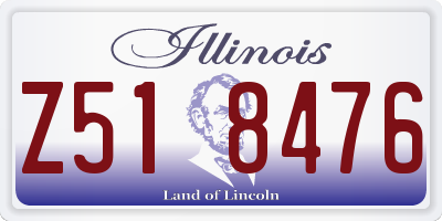 IL license plate Z518476