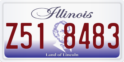 IL license plate Z518483