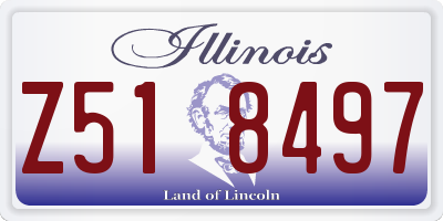 IL license plate Z518497