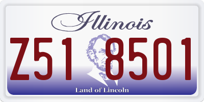 IL license plate Z518501