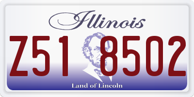IL license plate Z518502