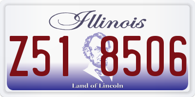 IL license plate Z518506