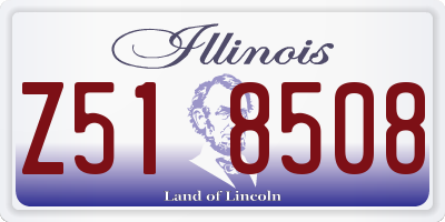 IL license plate Z518508
