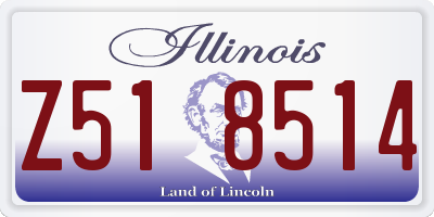IL license plate Z518514