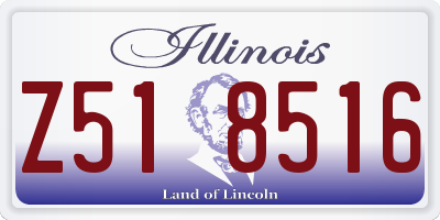 IL license plate Z518516