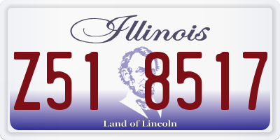IL license plate Z518517