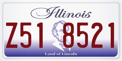 IL license plate Z518521