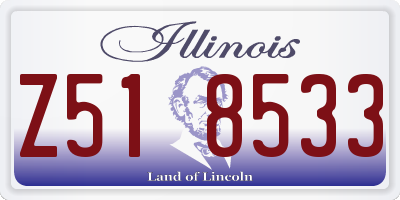 IL license plate Z518533