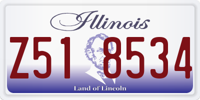 IL license plate Z518534