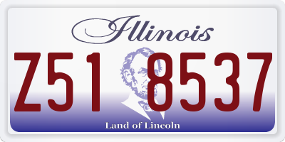 IL license plate Z518537