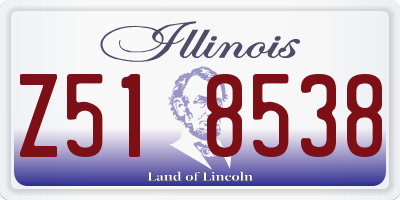 IL license plate Z518538