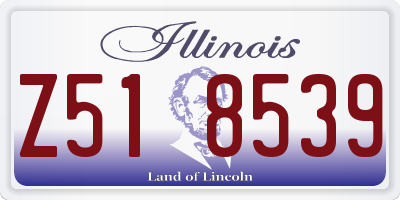 IL license plate Z518539