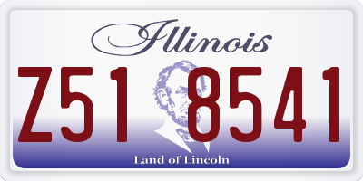 IL license plate Z518541