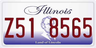 IL license plate Z518565