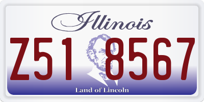 IL license plate Z518567